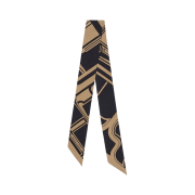(W) Hermes Les Coupes Tattoo Twilly Noir Camel