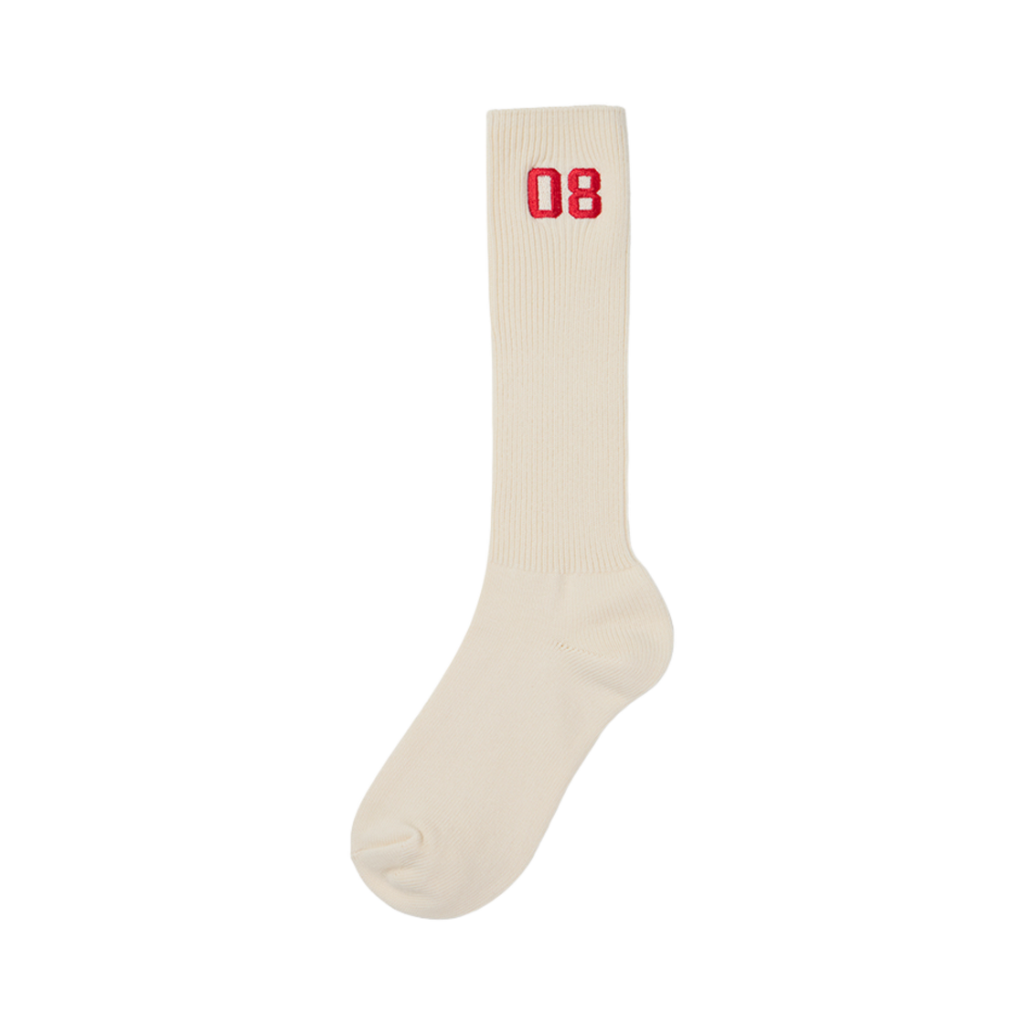 P00000SL Greenbutter Needlework Mid-calf Socks Red