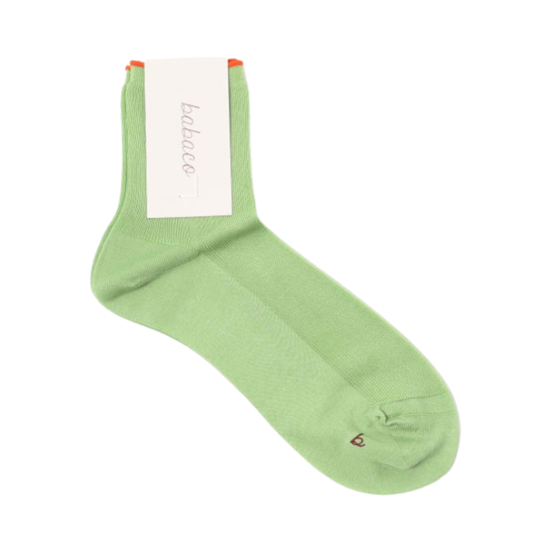 61-43-0612-501 Beams Babaco Fine Ribbed Basic Socks Kiwi