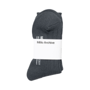Millo Archive All Day Cotton Logo Socks Charcoal