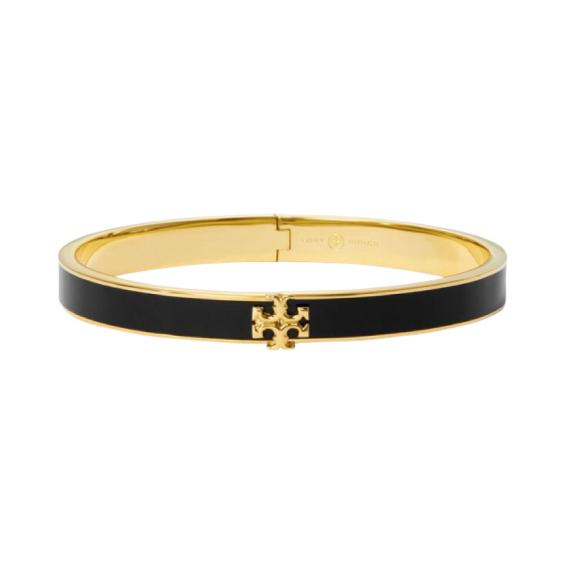 (W) 토리버치 키라 에나멜 7mm 브레이슬릿 토리 골드 블랙((W) Tory Burch Kira Enamel 7mm Bracelet Tory Gold Black)