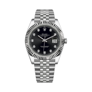 Rolex Datejust 41mm 126334 Bright Black Diamond-Set Jubilee