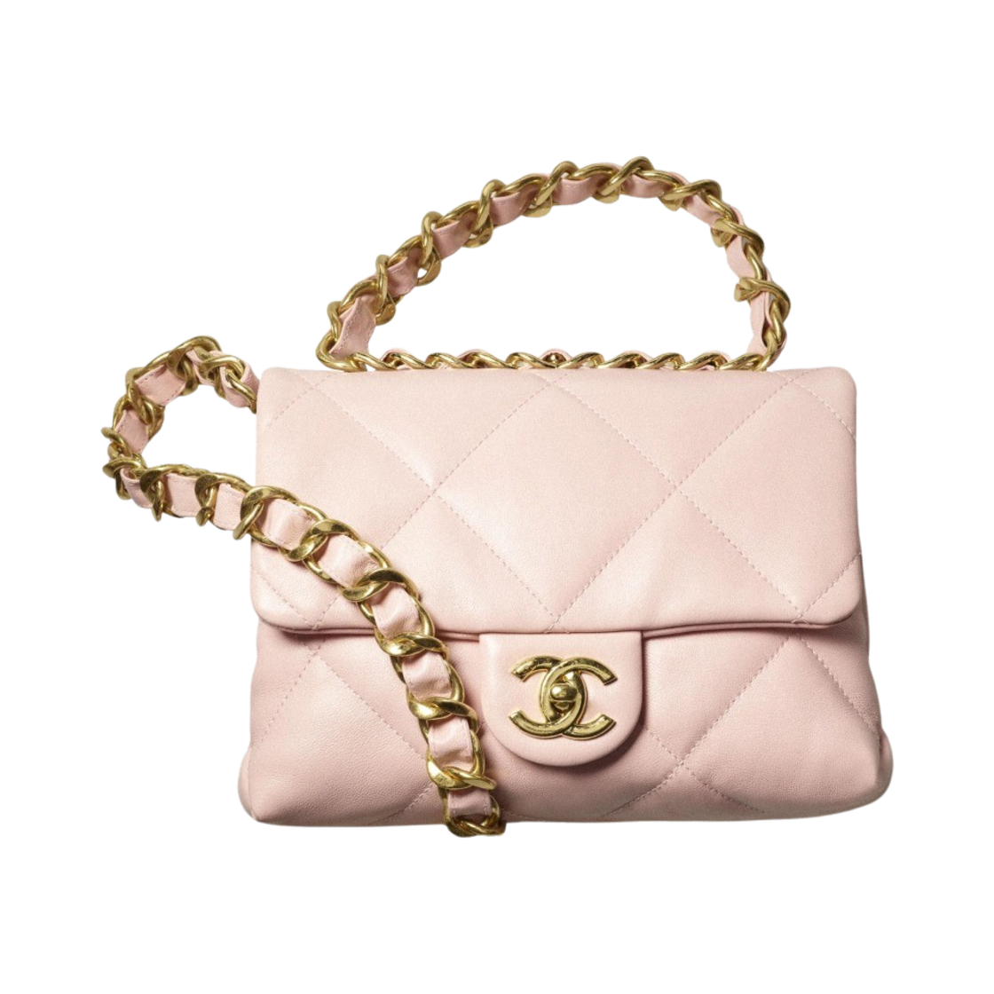 샤넬 스몰 플랩백 램스킨 & 골드 메탈 라이트 핑크(Chanel Small Flap Bag Lambskin & Gold Light Pink) - 1