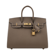 Hermes Birkin 25 Bag Sellier Epsom & Gold Etoupe