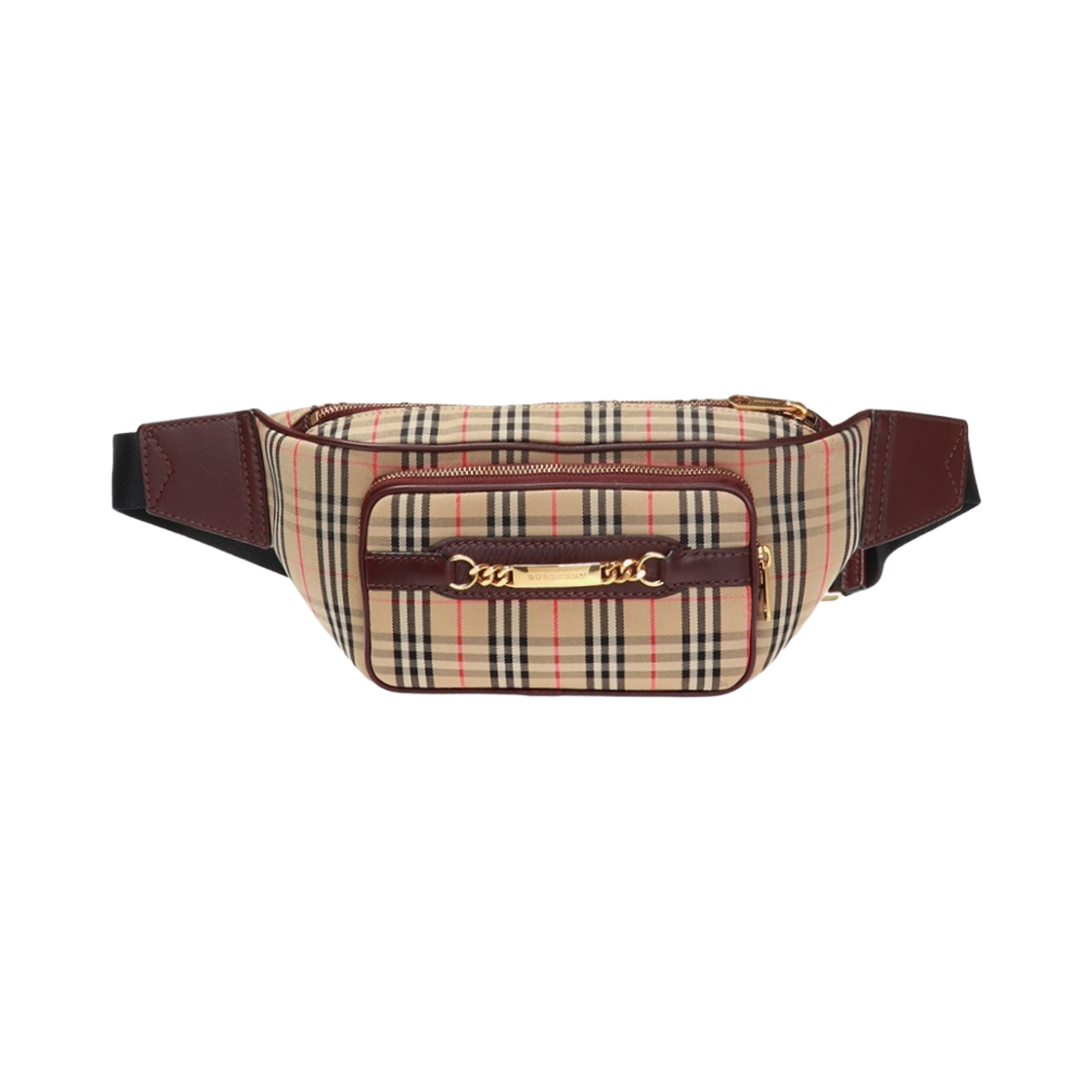 버버리 1983 체크 벨트백 옥스블러드(Burberry 1983 Check Belt Bag Oxblood) - 1