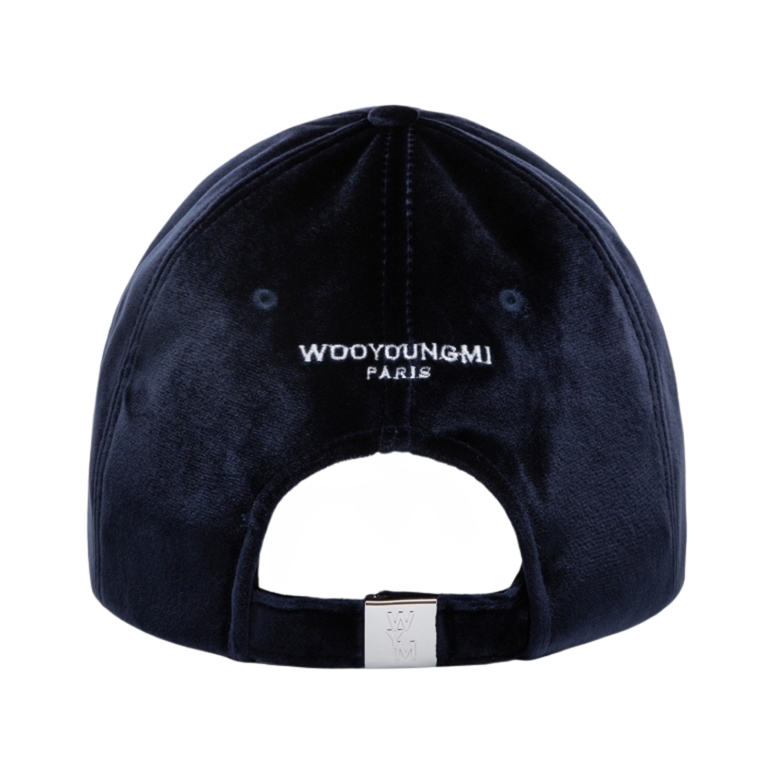 W233AC51993N Wooyoungmi Velvet Logo Ball Cap Navy - 23FW - #3