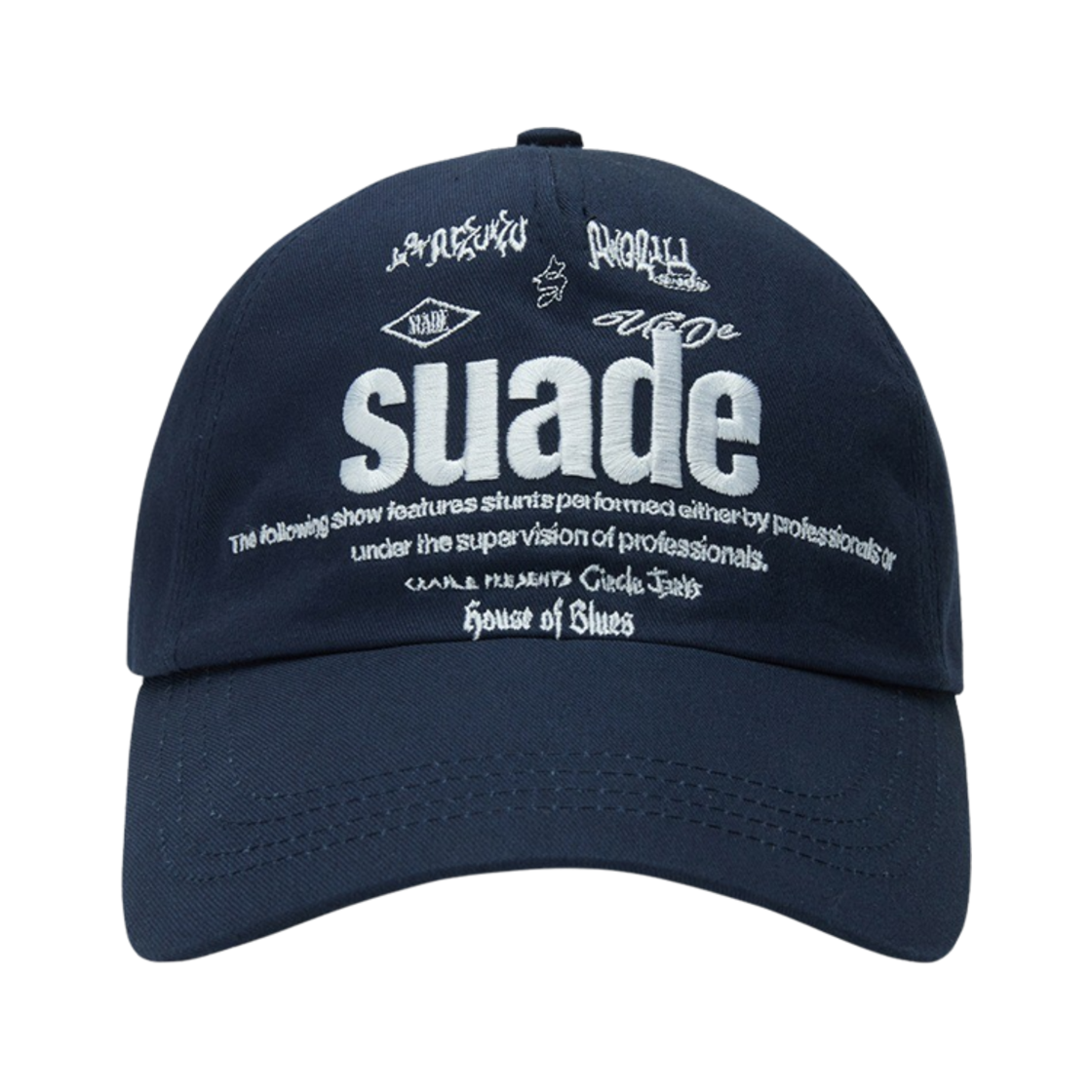 스웨이드 믹스드 로고 볼캡 네이비(Suade Mixed Logo Ball Cap Navy)