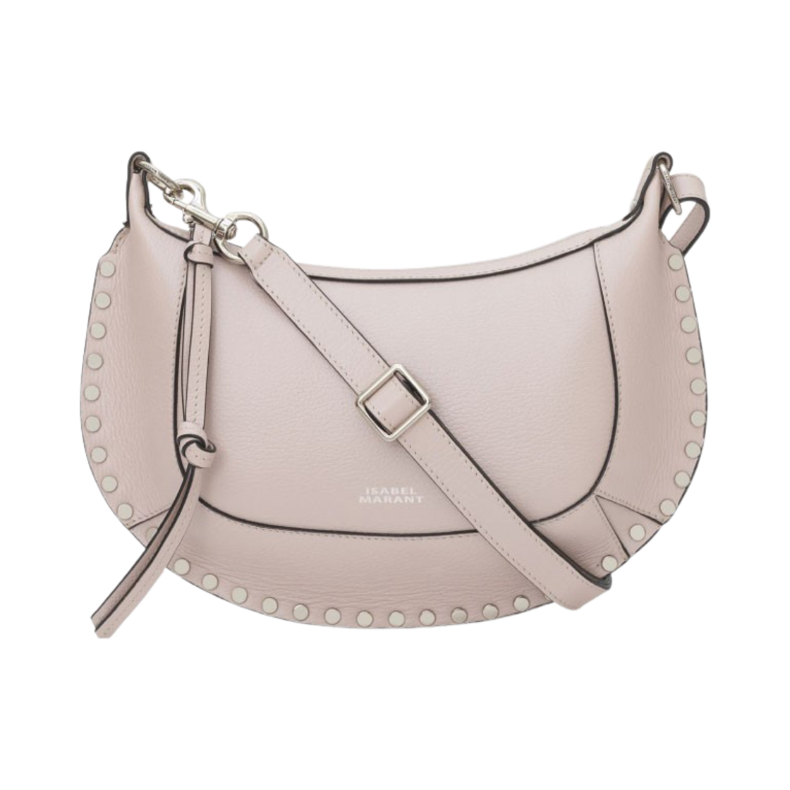 이자벨 마랑 오스칸 문 그레인 레더 숄더백 펄 로즈 - 23SS(Isabel Marant Oskan Moon Grained Leather Shoulder Bag Pearl Rose - 23SS) - 1