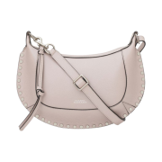 Isabel Marant Oskan Moon Grained Leather Shoulder Bag Pearl Rose - 23SS
