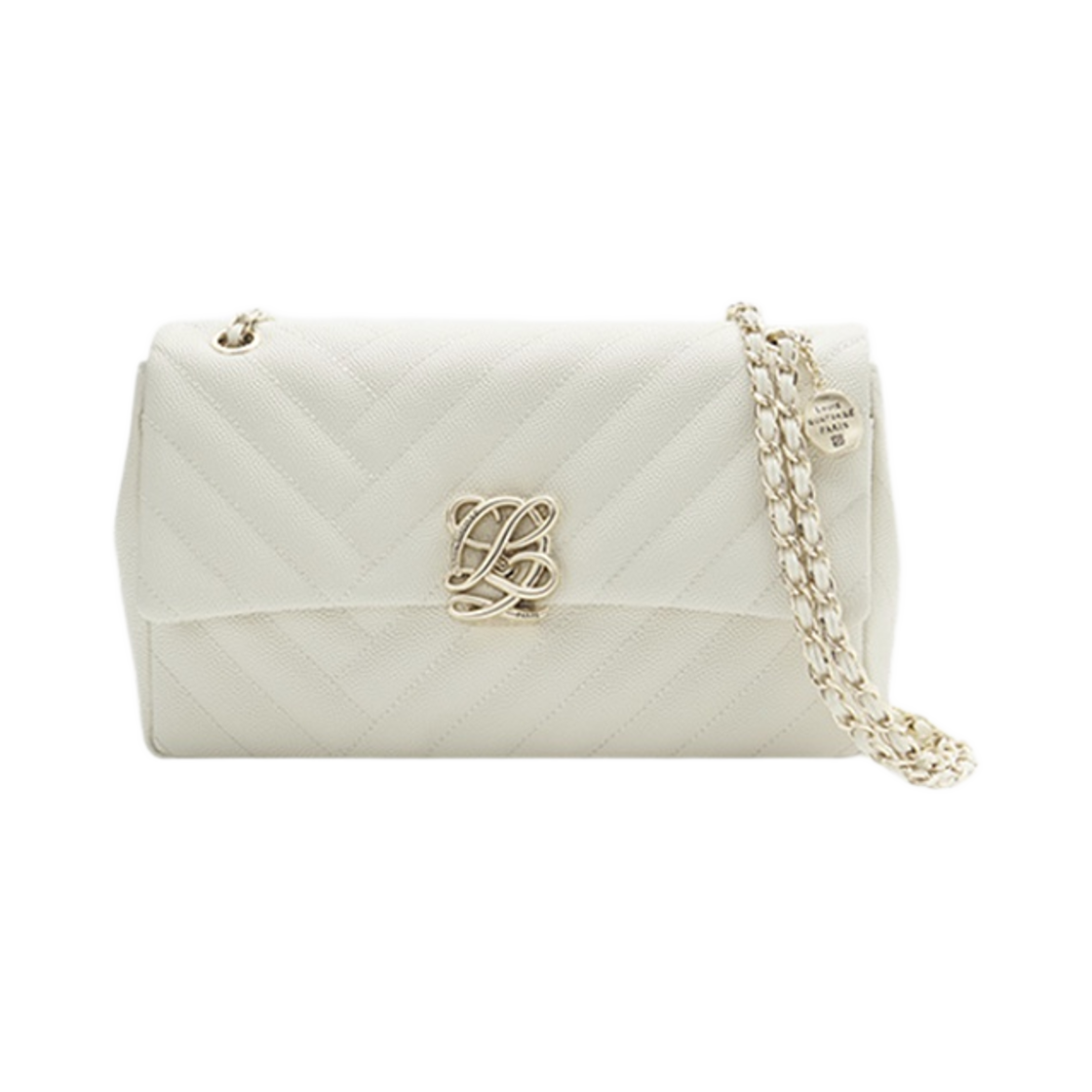 LLHS1QT08FA1IV0171 Louis Quatorze 08IV L-Quilting Shoulder Bag Ivory