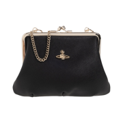 Vivienne Westwood Granny Frame Saffiano Purse Black