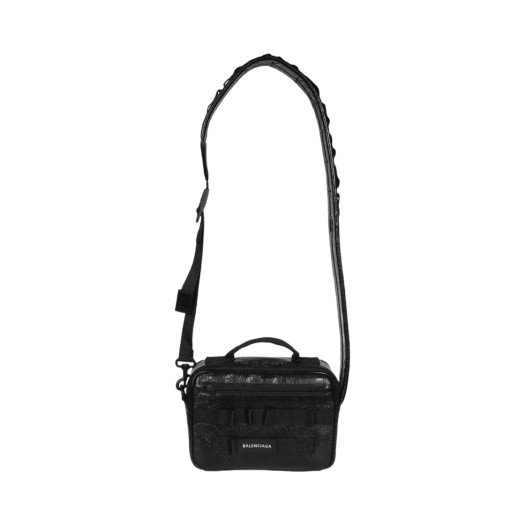 Balenciaga Army Pouch Crossbody Messenger Bag Black