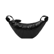 Lemaire Small Croissant Bag Coated Cotton Black