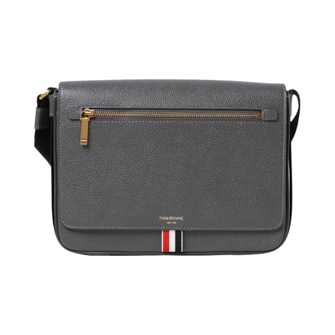 【THOM BROWNE】送料/関税込 Tonal Strap Reporter Bag 톰브라운 토날 스트랩 레더 리포터백 다크 그레이 | Thom Browne