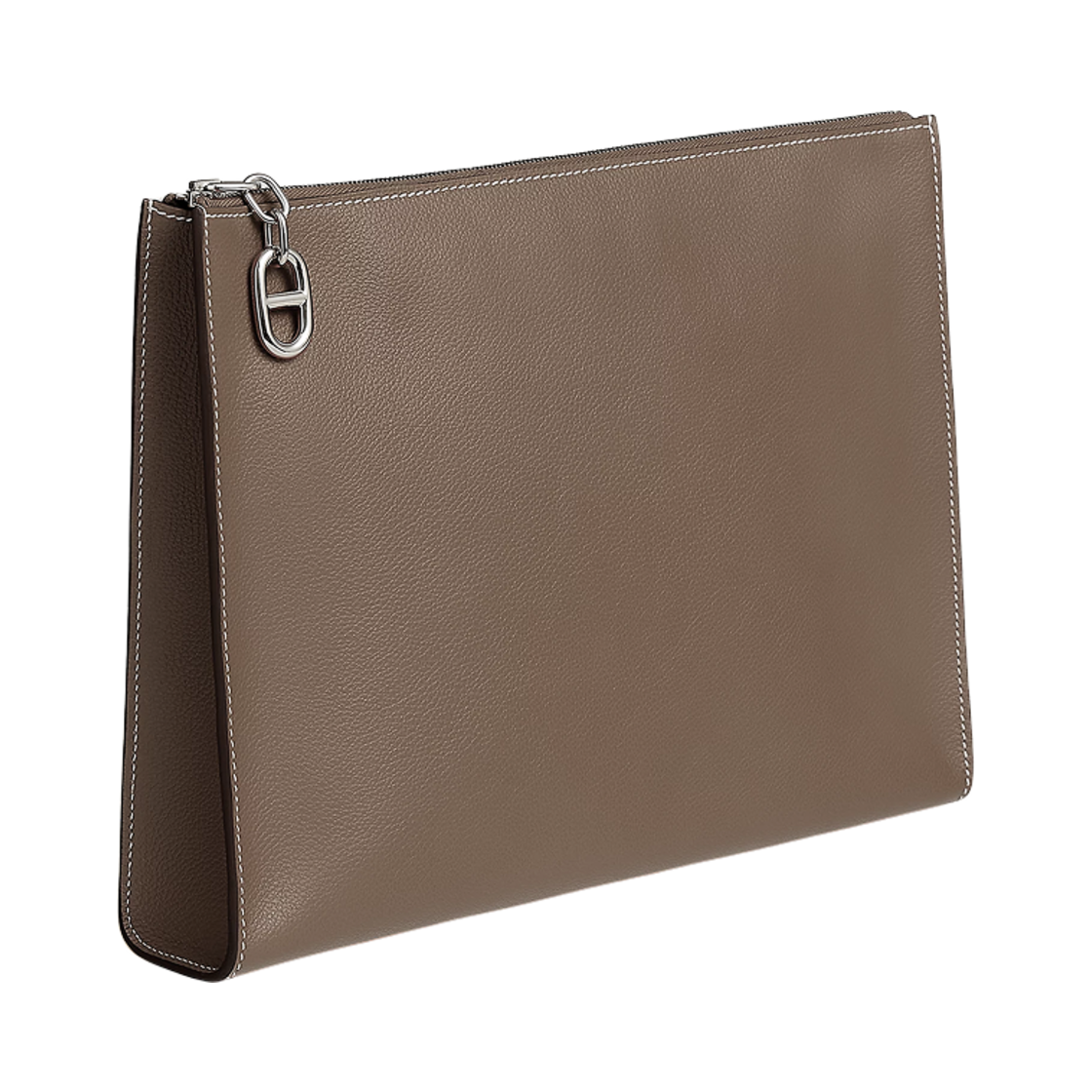 에르메스 지펭고 샹달 GM 파우치 에버컬러 & 팔라듐 하드웨어 에뚜쁘(Hermes Zipengo Chaine d'Ancre GM Pouch Evercolor & Palladium Etoupe) - 2