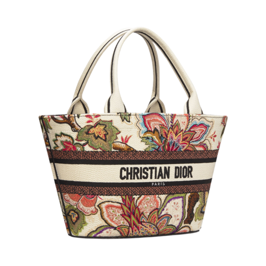 Dior Hat Basket Bag Natural Multicolor Albero Della Vita