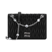 Miu Miu Matelasse Nappa Leather Mini Bag Black