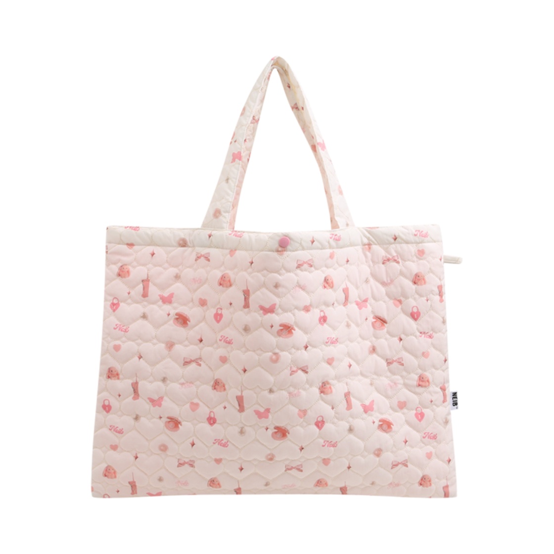 [KREAM 단독] 네이비 3온스 퀼팅 빅 숄더백 핑크([KREAM 단독] Neib 3oz Quilted Big Shoulder Bag Pink)