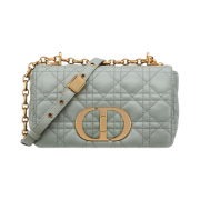 Dior Small Caro Bag Supple Cannage Calfskin Grey