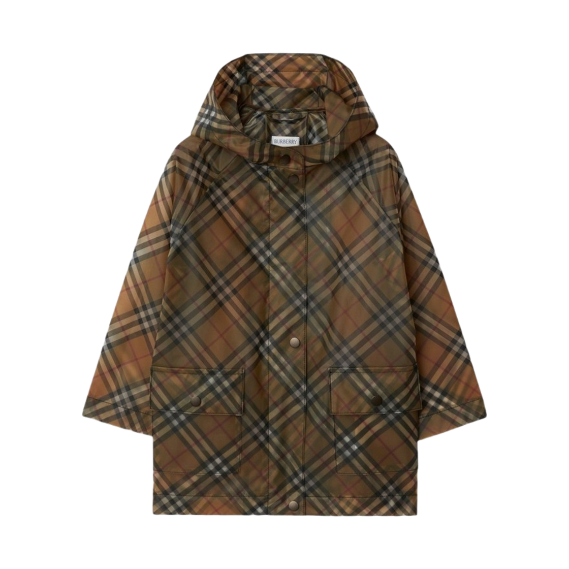 8078222 (Kids) Burberry Check Parka Archive Beige