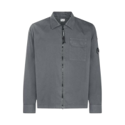 C.P. Company Gabardine Zipped Overshirt Charcoal - 25SS