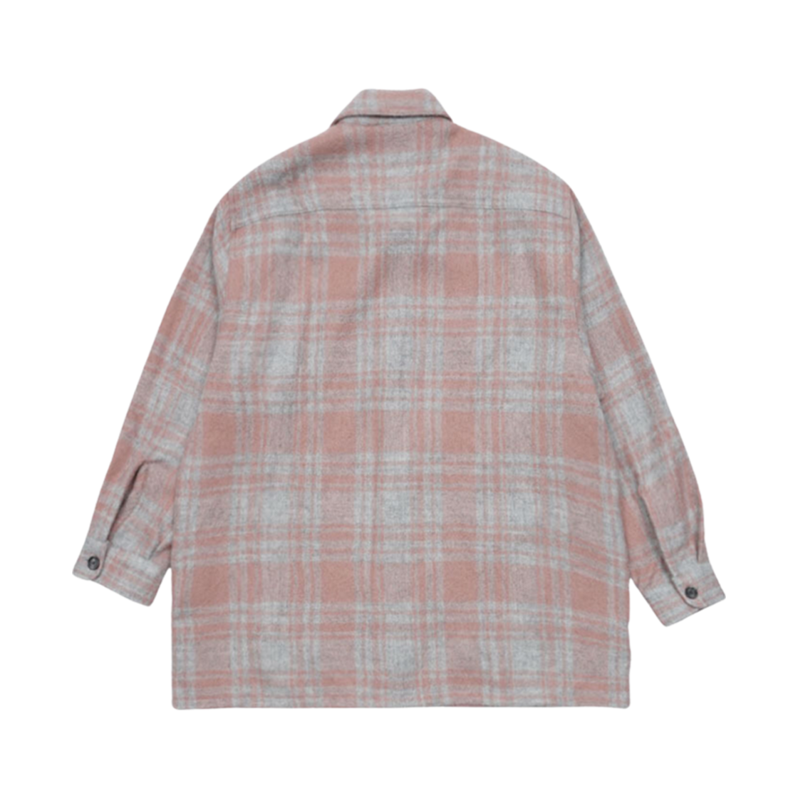 아미 플레이드 울 셔츠 자켓 파우더 핑크 펄 그레이(AMI Plaid Wool Shirt Jacket Powder Pink Pearl Grey) - 2