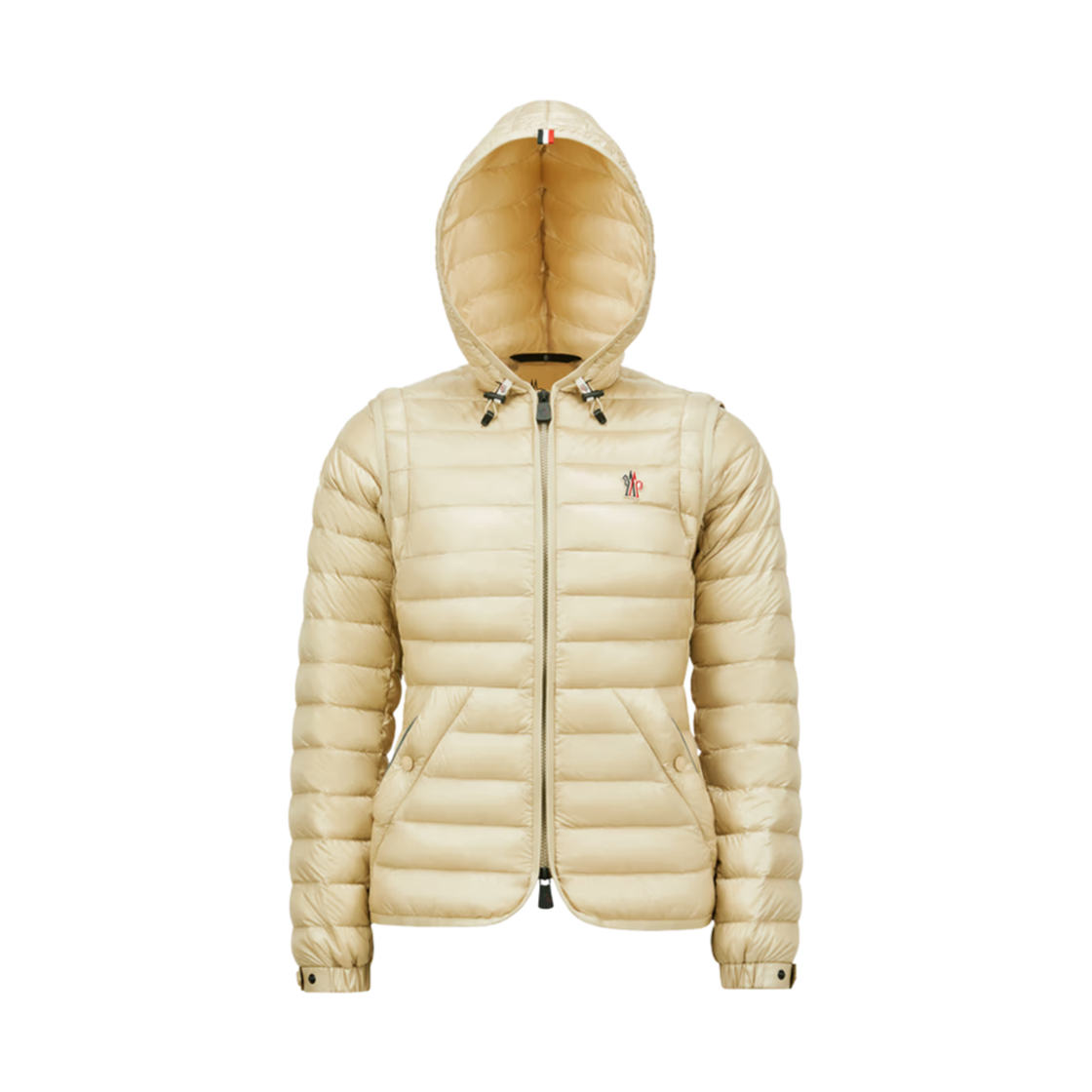 (W) 몽클레르 카루라 투인원 후드 쇼트 다운 자켓 샌드 베이지 - 25SS((W) Moncler Karura 2-in-1 Hooded Short Down Jacket Sand Beige - 25SS) - 1