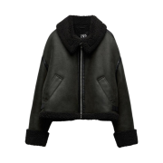 (W) Zara Double Faced Jacket Green