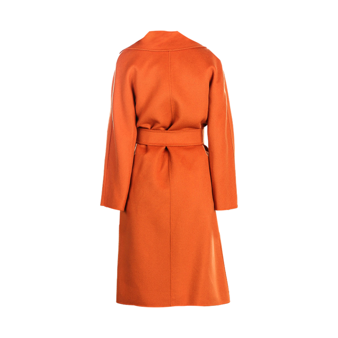 (W) 막스마라 스튜디오 클레 울 앤 캐시미어 방수 코트 오렌지((W) Max Mara Studio Cles Wool and Cashmere Robe Coat Orange) - 2