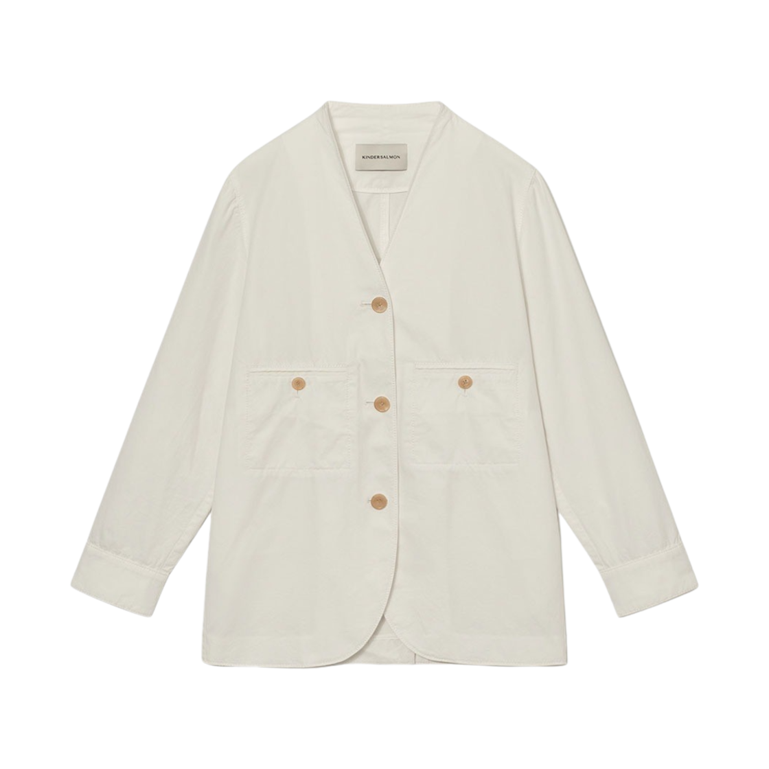 P0000DYU Kindersalmon Women Leda Collarless Jacket Off White