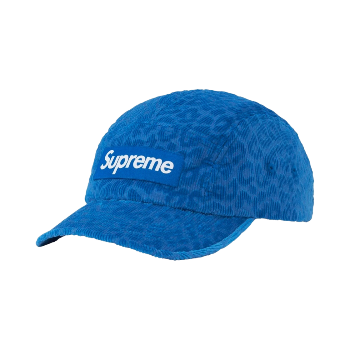 슈프림 레오파드 코듀로이 캠프캡 블루 - 23FW(Supreme Leopard Corduroy Camp Cap Blue - 23FW) - 1