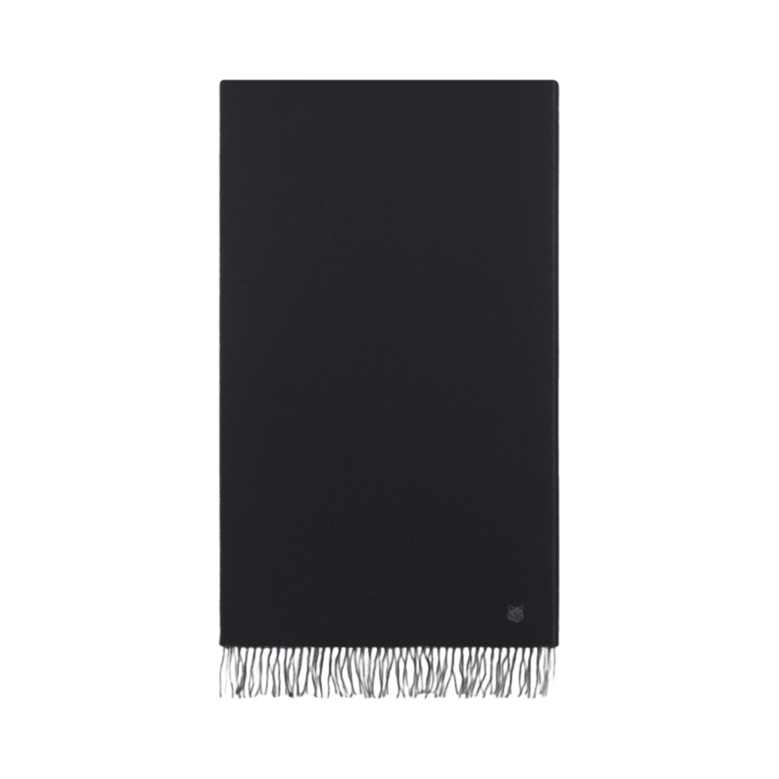 LM06201WA0018-O190 Maison Kitsune Bold Fox Head Patch Muffler Black Charcoal