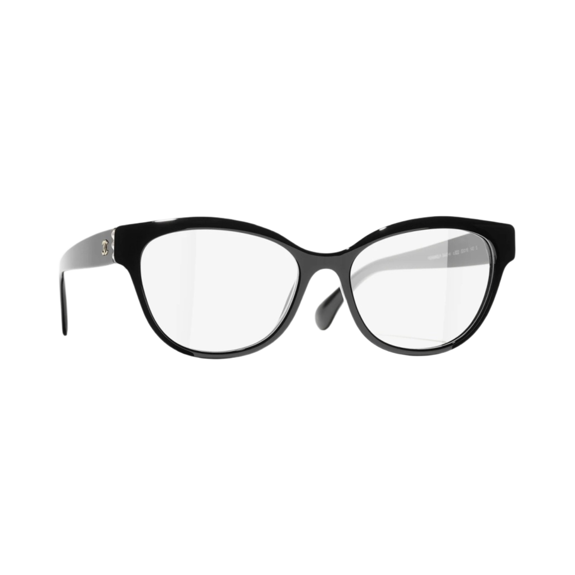샤넬 버터플라이 프레임 아세테이트 글래스 펄 & 블랙(Chanel Butterfly Eyeglasses Acetate Glass Pearls & Black) - 2
