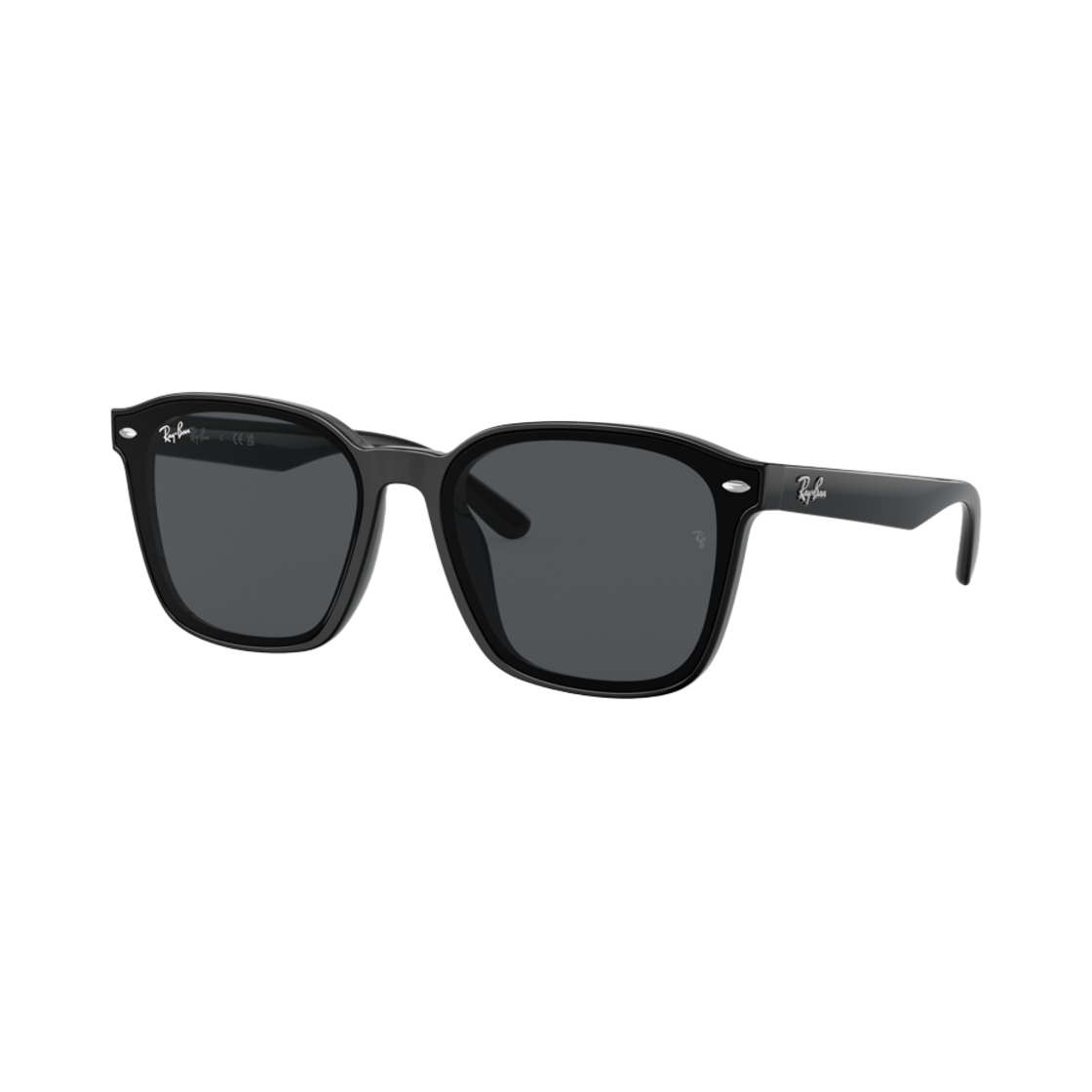 레이밴 RB4392D 폴리쉬드 블랙 프레임 다크 그레이 클래식 렌즈 로우 브릿지 핏(Ray-Ban RB4392D Polished Black Frame Dark Grey Classic Lenses Low Bridge Fit)