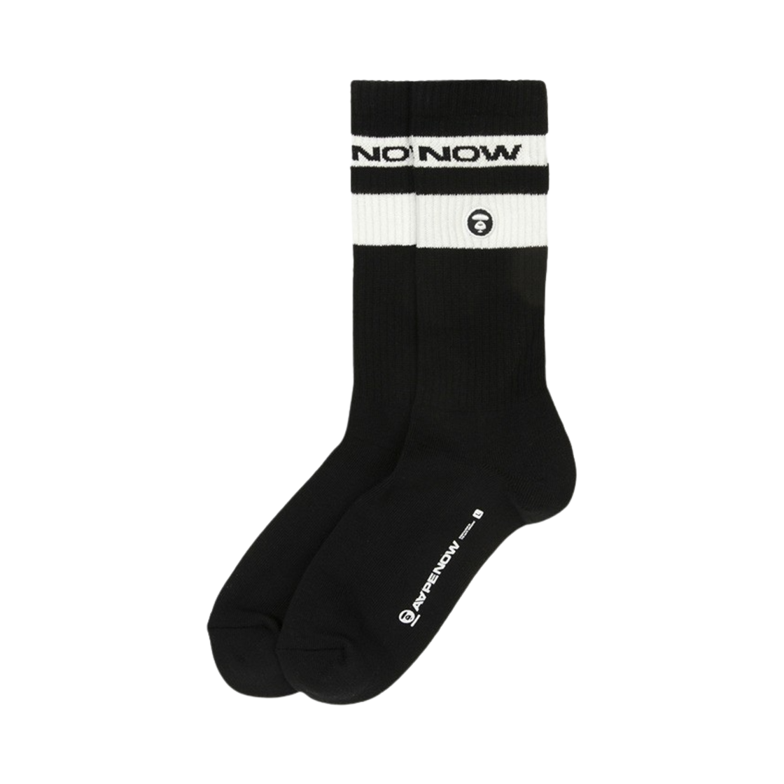 에이프 나우 삭스 블랙(AAPE Now Socks Black)