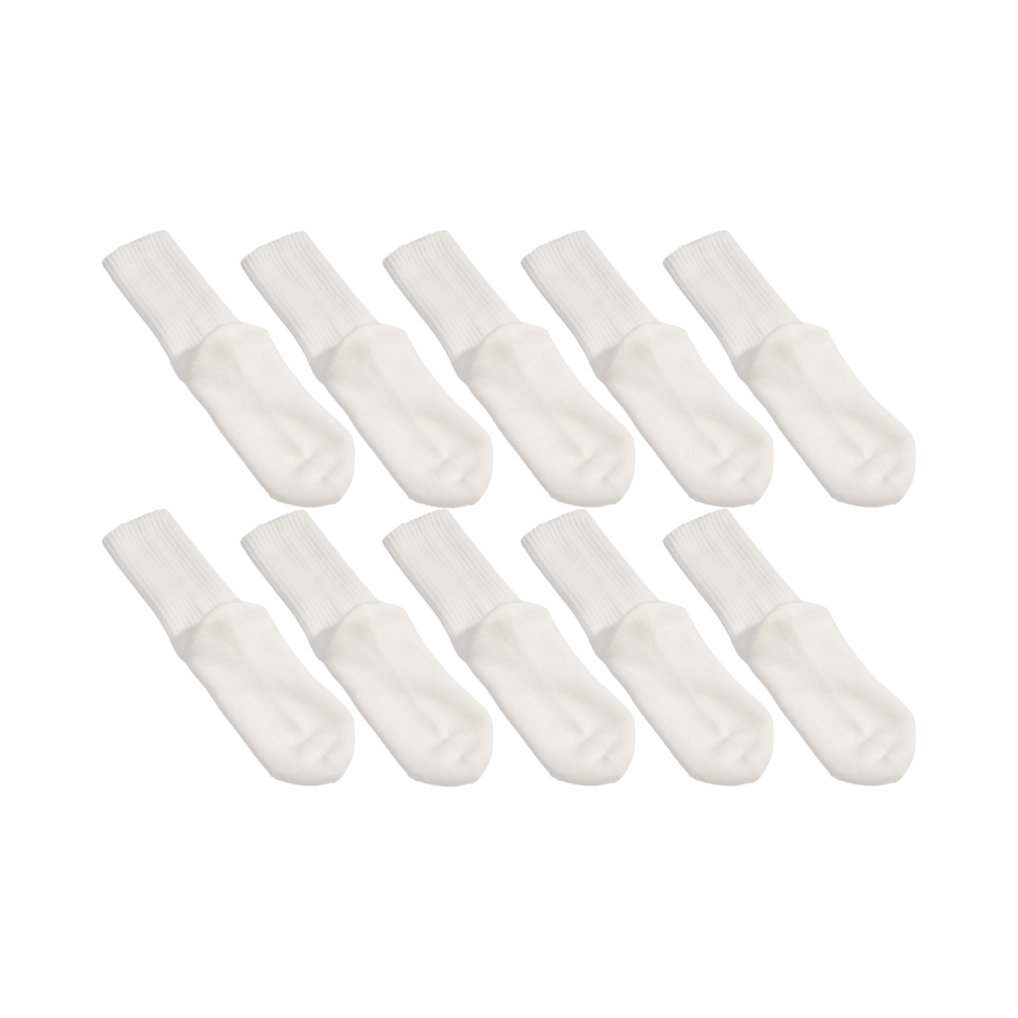 L22E0SCW304AP2IV10P [10 SET] LI2 Warm Daily Crew Socks Ivory