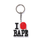 BAPE I Love BAPE Keychain White