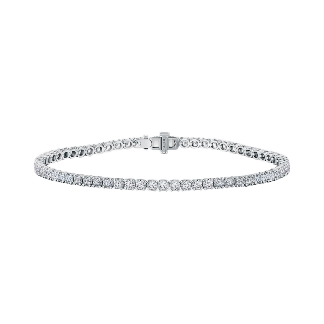 골든 듀 투 오브 하트 테니스2 5P 브레이슬릿 화이트 골드(Golden Dew Two of Heart Tennis2 5P Bracelet White Gold)