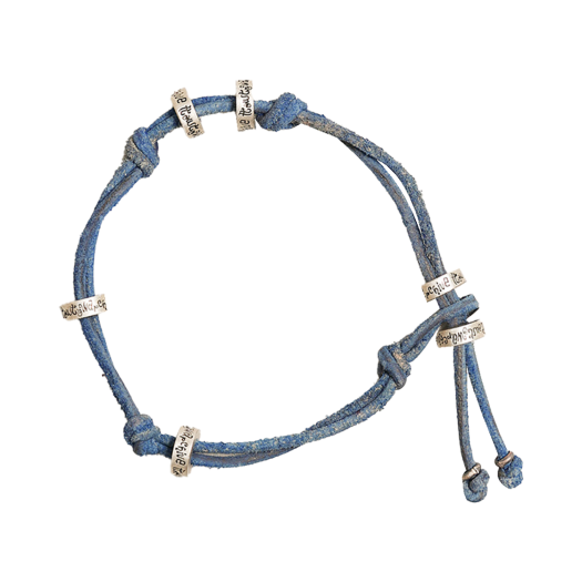 TBH52ABAN001BL TOWTOW.ARCHIVE Monda Leather Bracelet Ash Blue