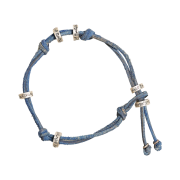 TOWTOW.ARCHIVE Monda Leather Bracelet Ash Blue