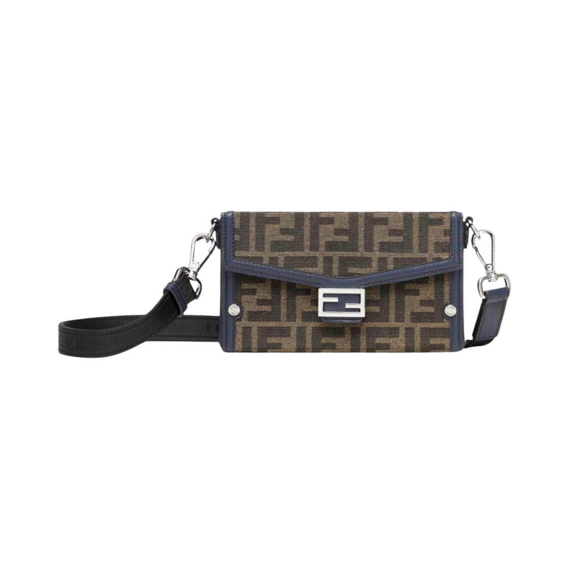 7AS139AFBVF1MLW Fendi Baguette Soft Trunk Phone Pouch Bag Brown