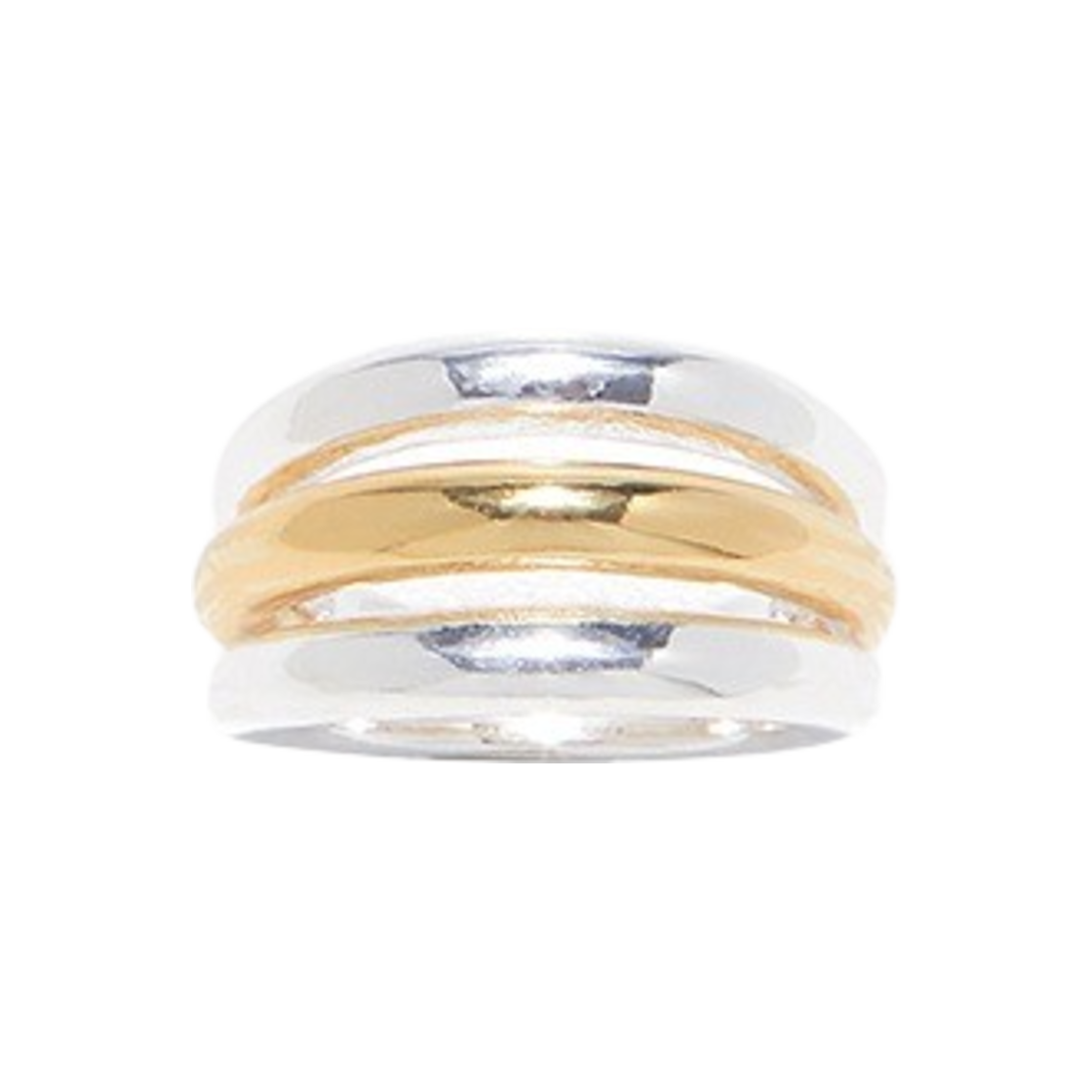 포트레이트 리포트 3 웨이 원피스 라지 링 실버 골드(Portrait Report 3way Onepeice Large Ring Silver Gold)