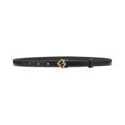 (W) Fendi FF Diamonds Leather Belt Black