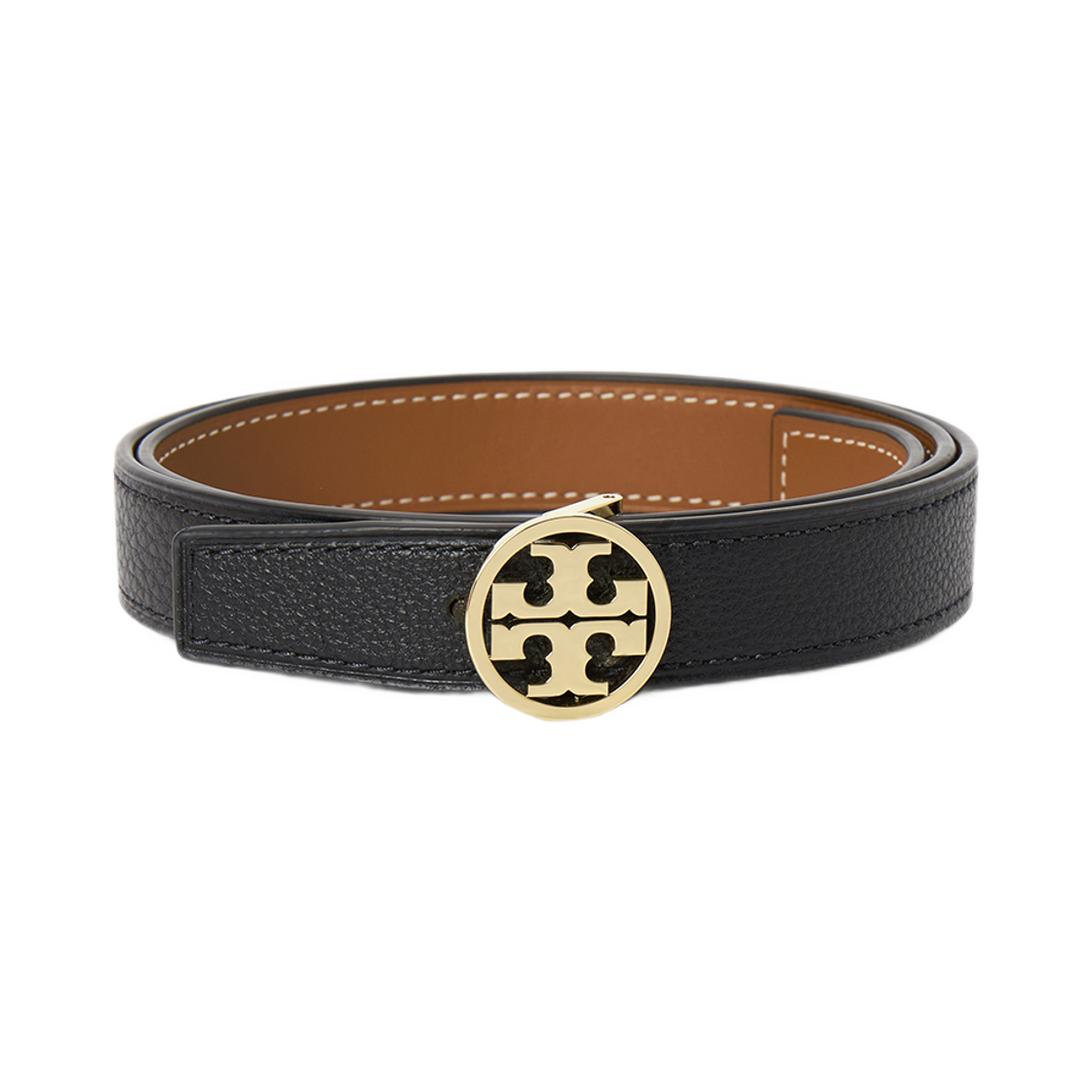 138935-001 (W) Tory Burch Miller Reversible Belt Black - 25FW