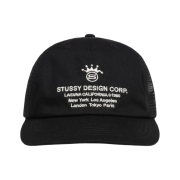 Stussy Low Profile Design Corp Trucker Snapback Black