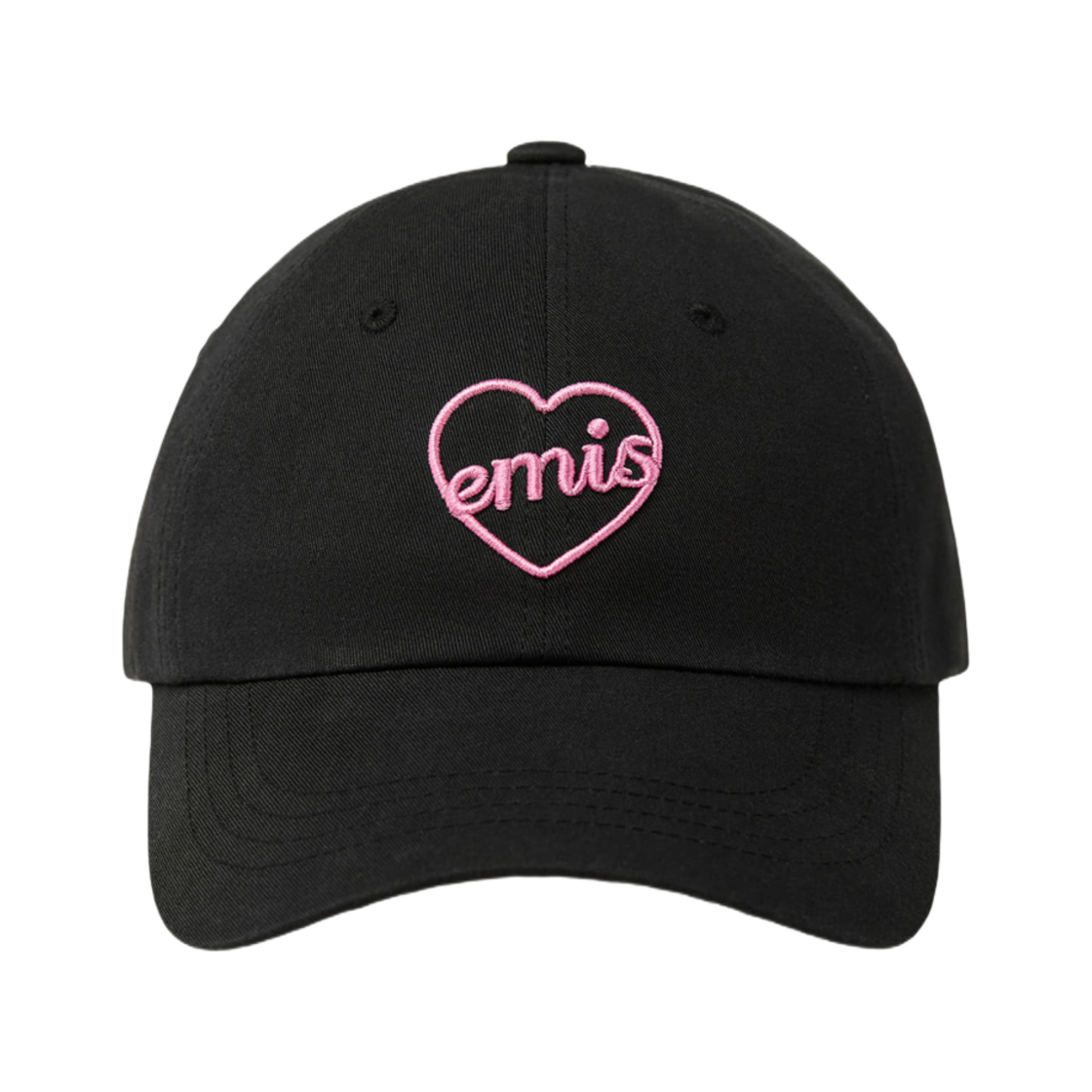 이미스 하트 볼캡 블랙 핑크(Emis Heart Ball Cap Black Pink)