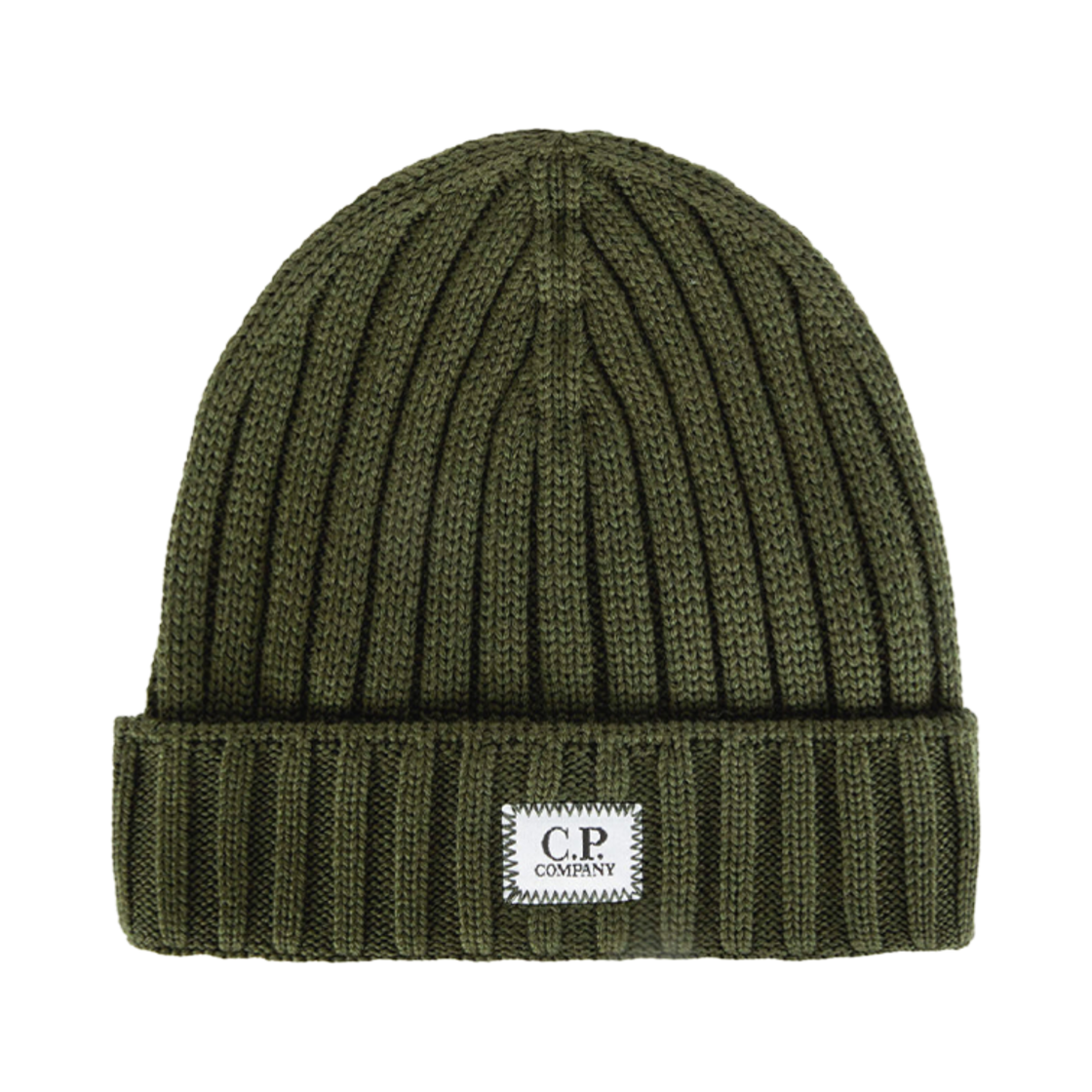 C.P. 컴퍼니 엑스트라 파인 메리노 울 로고 비니 아이비 그린 - 23FW(C.P. Company Extra Fine Merino Wool Logo Beanie Ivy Green - 23FW) - 1