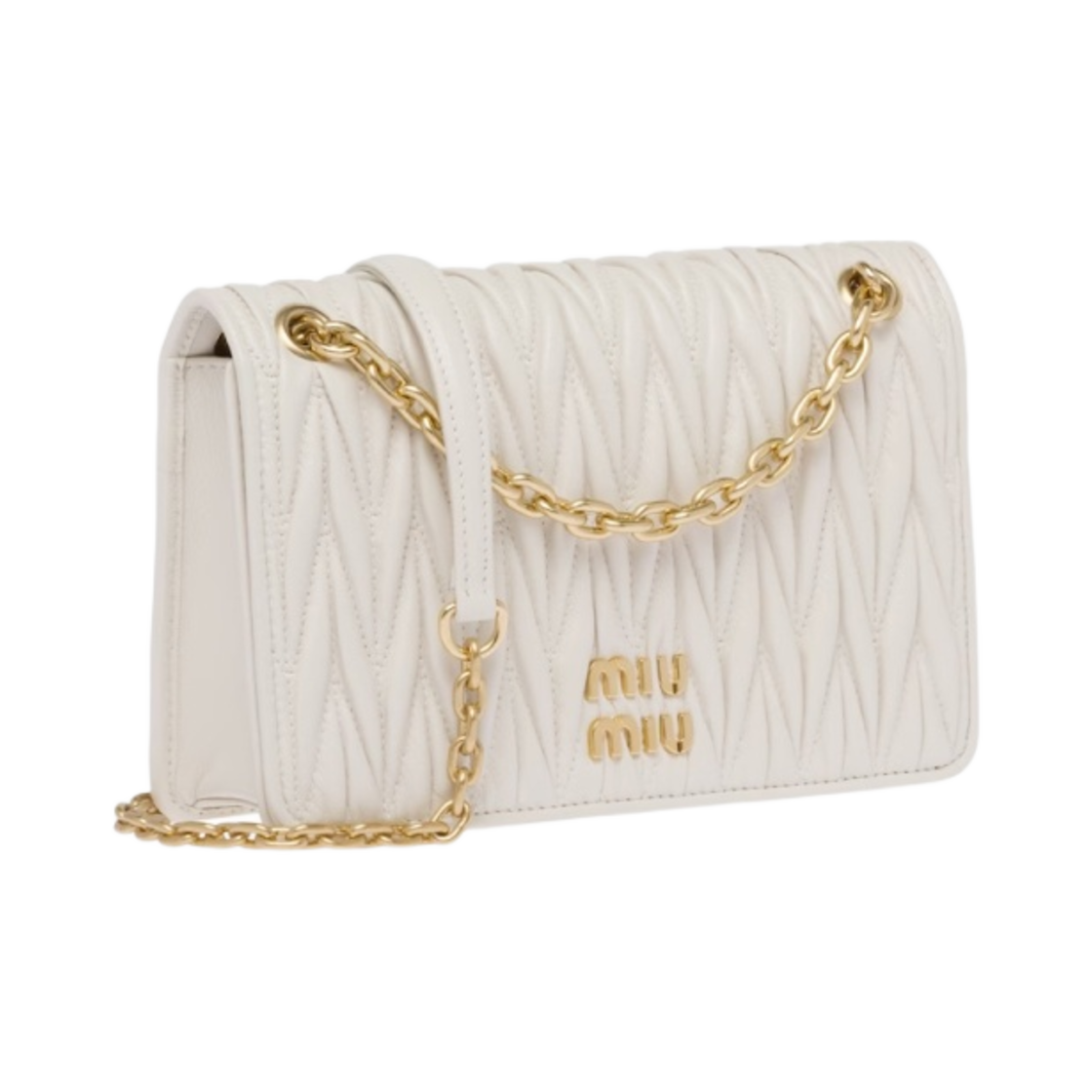 미우 미우 마테라쎄 나파 가죽 미니백 화이트(Miu Miu Matelasse Nappa Leather Mini Bag White) - 2