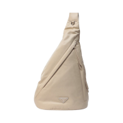 Prada Re-Nylon and Leather Shoulder Strap Backpack Desert Beige