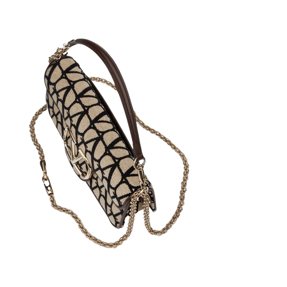 발렌티노 트왈 아이코노그래피 로코 숄더백 베이지 블랙(Valentino Loco Toile Iconographe Shoulder Bag Beige Black) - 5